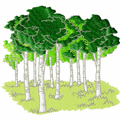 Trees Embroidery Design 12